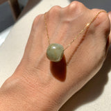 A-Grade Natural Yellowish Green Brown Jadeite Barrel No. 172630