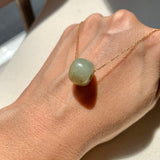 A-Grade Natural Yellowish Green Brown Jadeite Barrel No. 172630