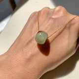 A-Grade Natural Yellowish Green Brown Jadeite Barrel No. 172630