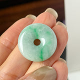 A-Grade Natural Moss On Snow Jadeite Donut No.172766