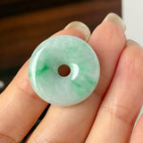 A-Grade Natural Moss On Snow Jadeite Donut No.172766
