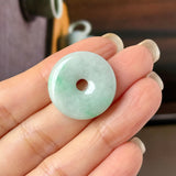 A-Grade Natural Moss On Snow Jadeite Donut No.172767