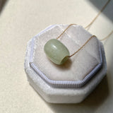 A-Grade Natural Yellowish Green Jadeite Barrel No. 172631