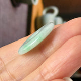 A-Grade Natural Moss On Snow Jadeite Donut No.172767