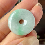 A-Grade Natural Moss On Snow Jadeite Donut No.172767