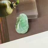 A-Grade Green Jadeite Ruyi Pendant No. 172774