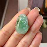 A-Grade Green Jadeite Ruyi Pendant No. 172774