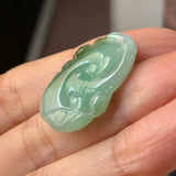 A-Grade Green Jadeite Ruyi Pendant No. 172774