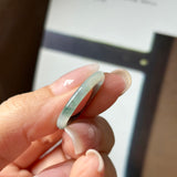 17.2mm A-Grade Natural Floral Jadeite Abacus Ring Band No.162538