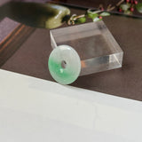 A-Grade Natural Moss On Snow Jadeite Donut No.172768