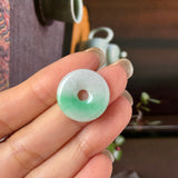 A-Grade Natural Moss On Snow Jadeite Donut No.172768