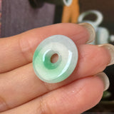 A-Grade Natural Moss On Snow Jadeite Donut No.172768