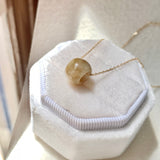 A-Grade Natural Brownish Yellow Jadeite Barrel No. 172632