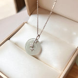 SOLD OUT: A-Grade Jadeite Donut Pendant (Bamboo) No.172456