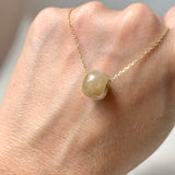 A-Grade Natural Brownish Yellow Jadeite Barrel No. 172632