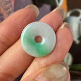 A-Grade Natural Moss On Snow Jadeite Donut No.172768