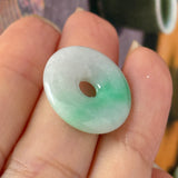 A-Grade Natural Moss On Snow Jadeite Donut No.172768