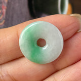 A-Grade Natural Moss On Snow Jadeite Donut No.172768