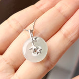 SOLD OUT: A-Grade Jadeite Donut Pendant (Bamboo) No.172456