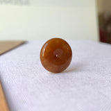 A-Grade Natural Red Jadeite Donut Pendant No.170510