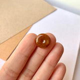 A-Grade Natural Red Jadeite Donut Pendant No.171218