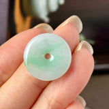 A-Grade Natural Moss On Snow Jadeite Donut No.172770