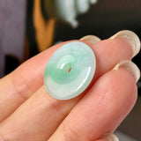 A-Grade Natural Moss On Snow Jadeite Donut No.172770