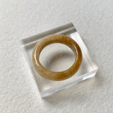 17.7mm A-Grade Natural Yellow Jadeite Ring Band No. 161893