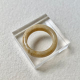 17.7mm A-Grade Natural Yellow Jadeite Ring Band No. 161893