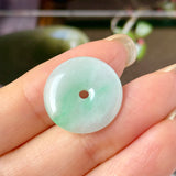 A-Grade Natural Moss On Snow Jadeite Donut No.172770