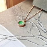 A-Grade Moss On Snow Jadeite Pendant (Moonlight) No.172144