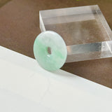 A-Grade Natural Moss On Snow Jadeite Donut No.172771
