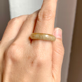 17.7mm A-Grade Natural Yellow Jadeite Ring Band No. 161893