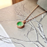 A-Grade Moss On Snow Jadeite Pendant (Moonlight) No.172144