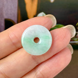 A-Grade Natural Moss On Snow Jadeite Donut No.172771