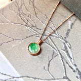A-Grade Moss On Snow Jadeite Pendant (Moonlight) No.172144