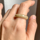 17.7mm A-Grade Natural Yellow Jadeite Ring Band No. 161893