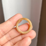 17.7mm A-Grade Natural Yellow Jadeite Ring Band No. 161893