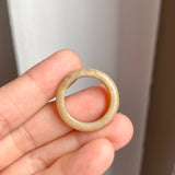 17.7mm A-Grade Natural Yellow Jadeite Ring Band No. 161893