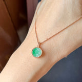 A-Grade Moss On Snow Jadeite Pendant (Moonlight) No.172144