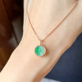 A-Grade Moss On Snow Jadeite Pendant (Moonlight) No.172144