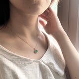A-Grade Moss On Snow Jadeite Pendant (Moonlight) No.172144