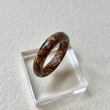 18.8mm A-Grade Natural Dark Brown Jadeite Ring Band No. 161735