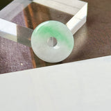 A-Grade Natural Moss On Snow Jadeite Donut No.172772