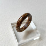 18.8mm A-Grade Natural Dark Brown Jadeite Ring Band No. 161735