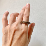 18.8mm A-Grade Natural Dark Brown Jadeite Ring Band No. 161735