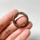 18.8mm A-Grade Natural Dark Brown Jadeite Ring Band No. 161735