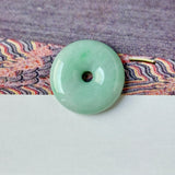 A-Grade Natural Moss On Snow Jadeite Donut No.172773
