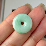 A-Grade Natural Moss On Snow Jadeite Donut No.172773