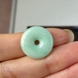 A-Grade Natural Moss On Snow Jadeite Donut No.172773